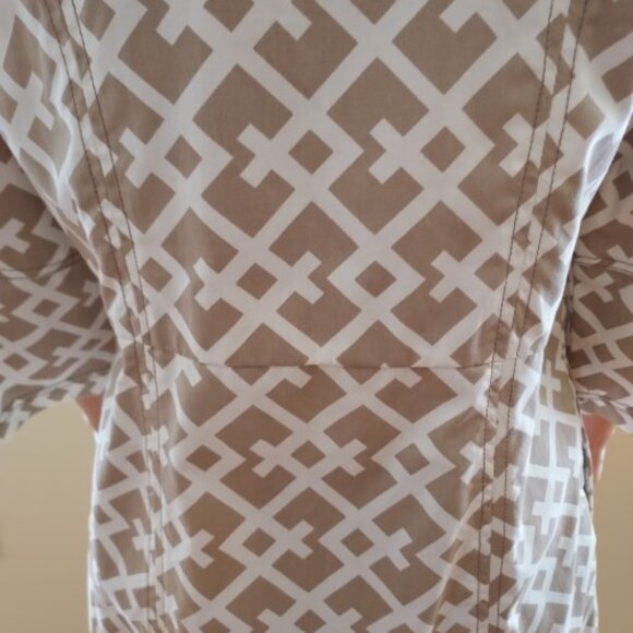 Oh Gussie Lattice Print Bell Sleeve Jacket RETRO BOHO TRENDY DESIGNER Size S NEW - Picture 7 of 10